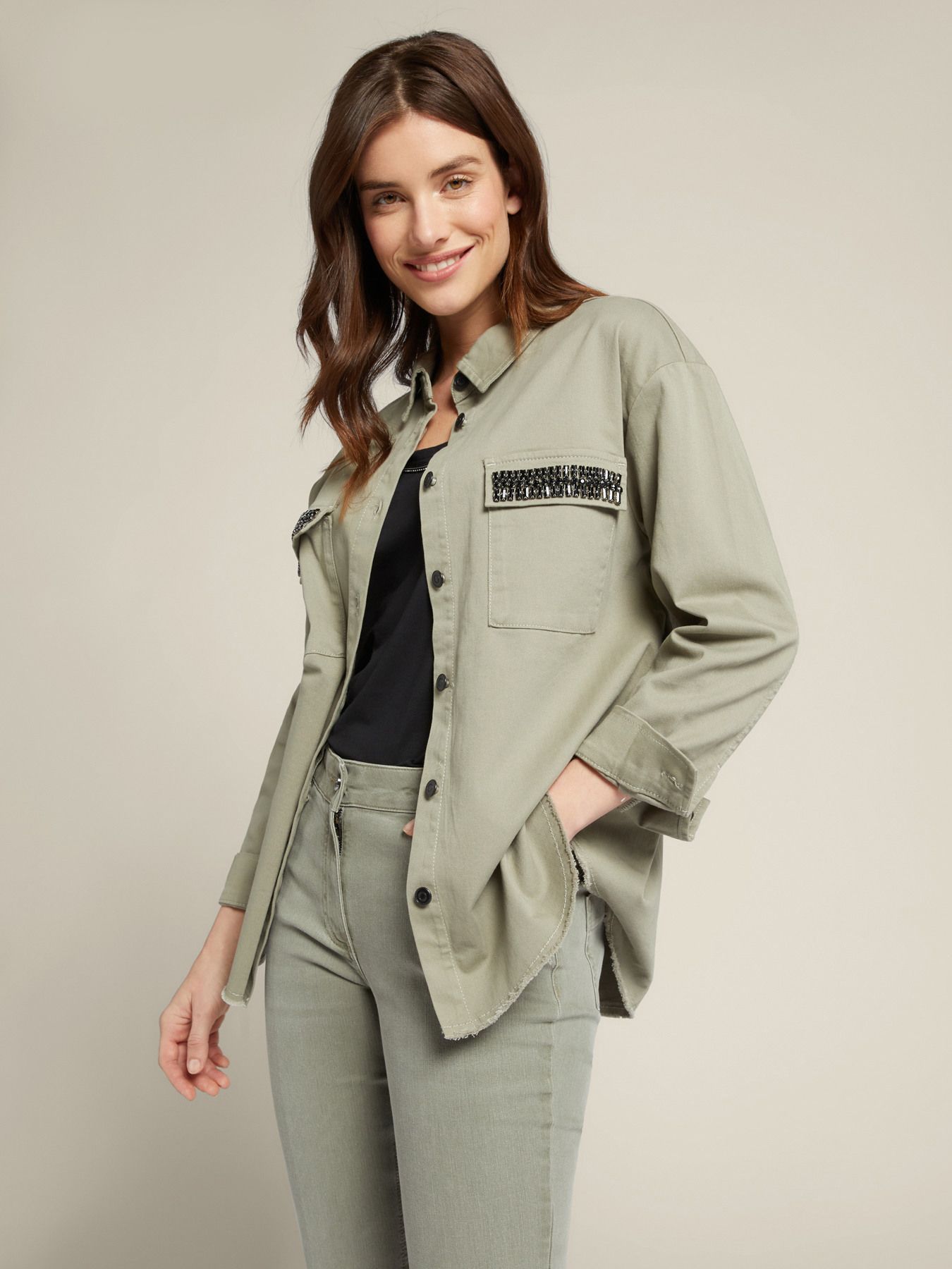 Джинсовая рубашка из хлопка