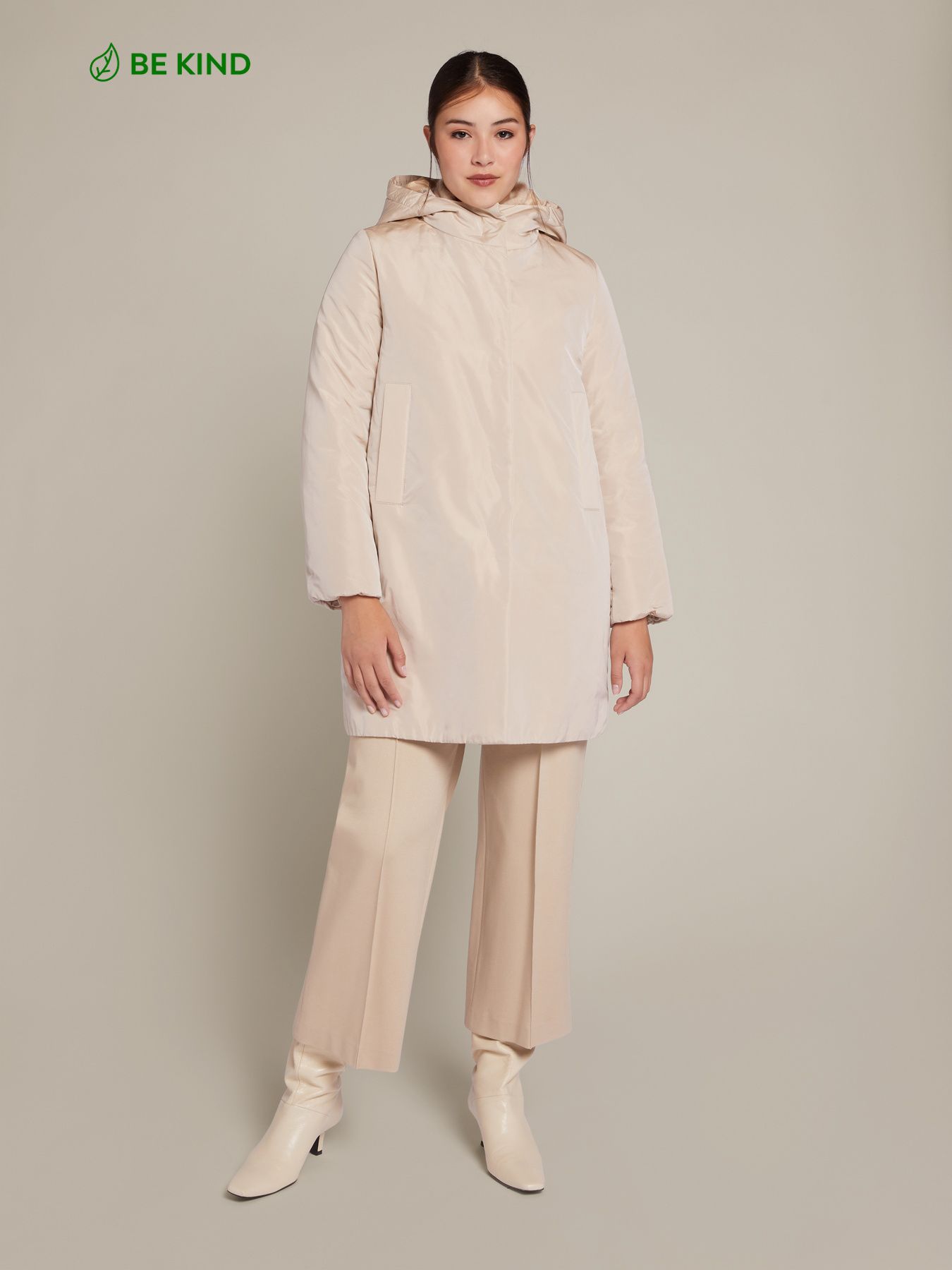 Удлиненная куртка с кашемировым утеплителем