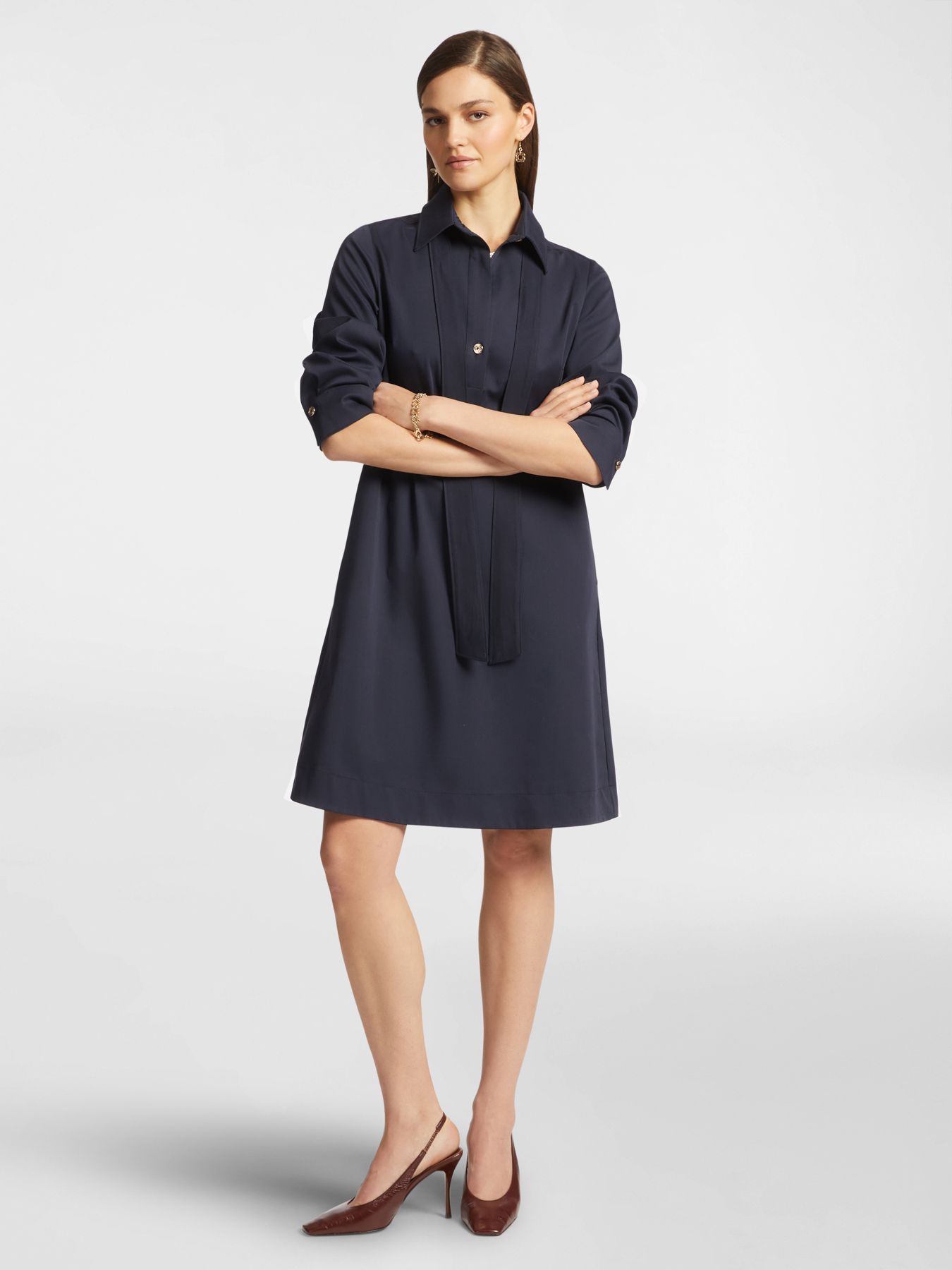 Платье из эластичного хлопкового сатина