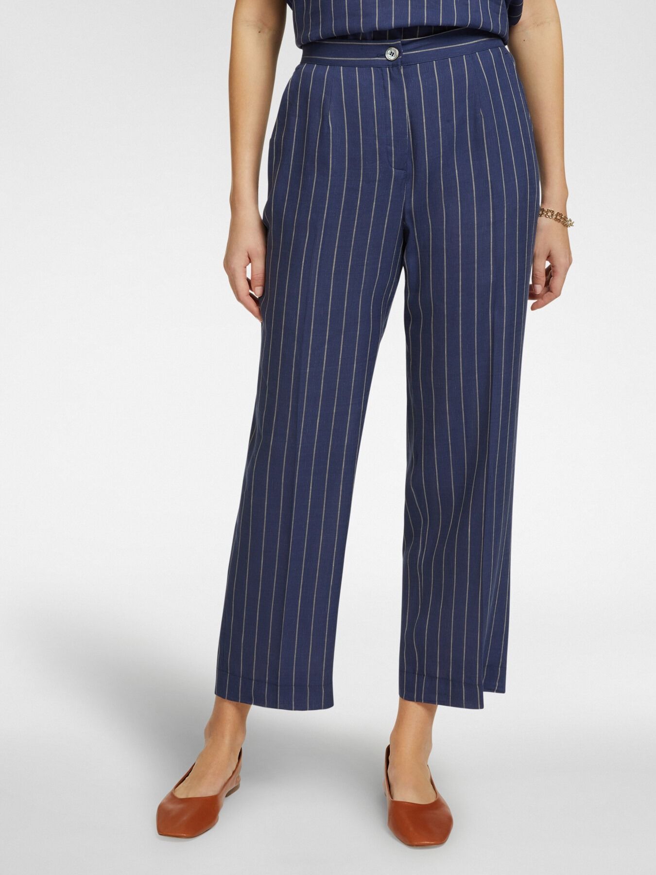 Брюки из льняного тенселя