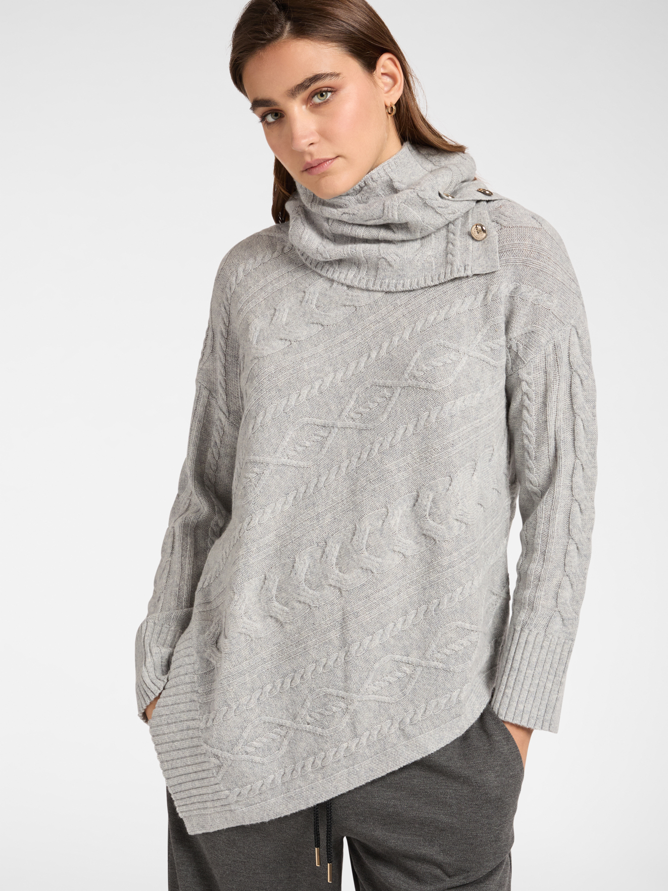 Асимметричный свитер из 100% шерсти