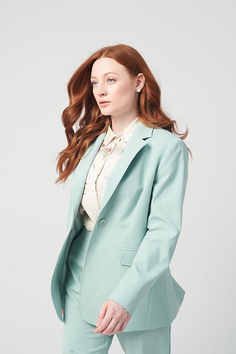 Брюки зауженные мятные Elena Mirò