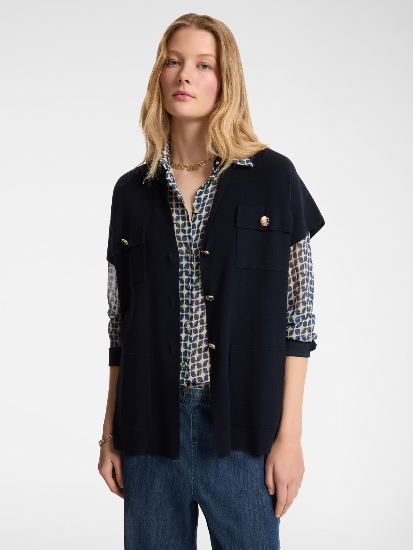 Кардиган с короткими рукавами