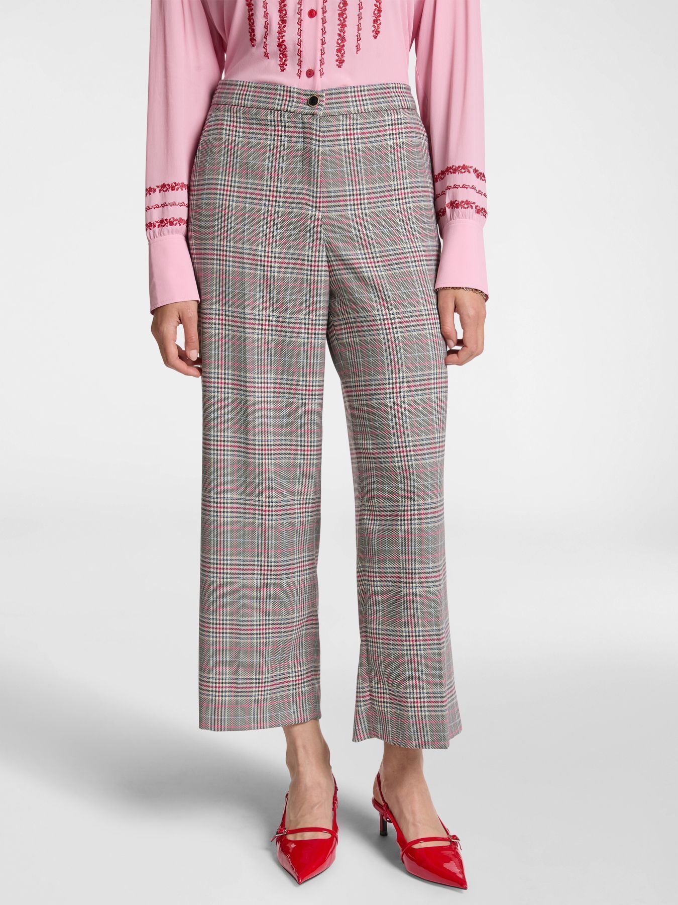 Прямые брюки из эластичной вискозы