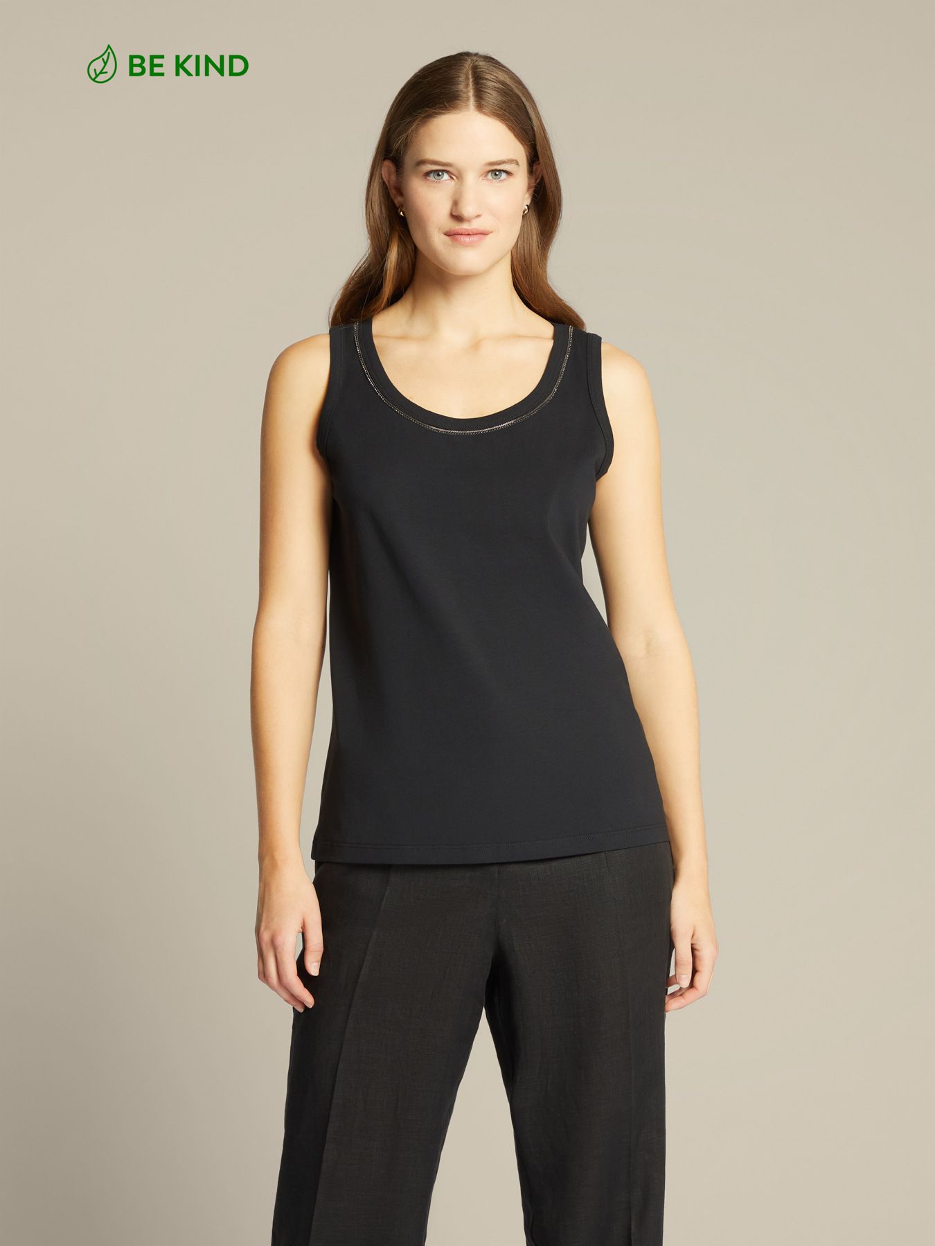 Топ из хлопка черный