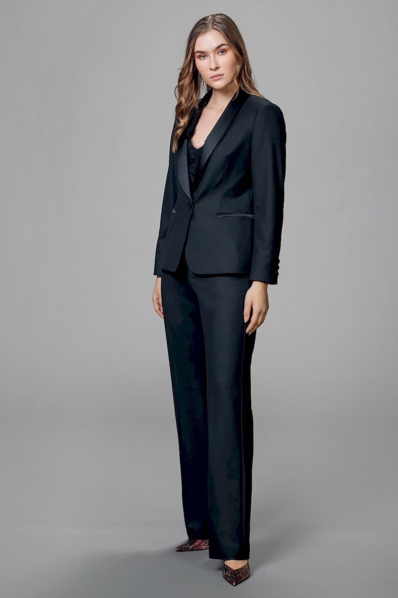 Жакет-смокинг черный Elena Mirò