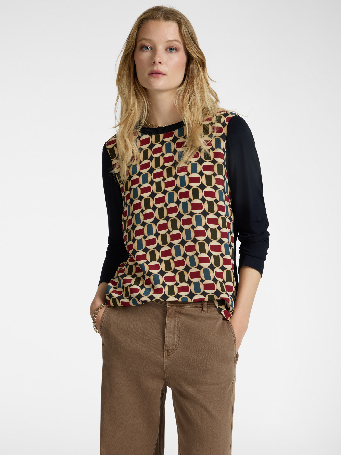 Укороченные джинсы Мэри темно-синие Elena Mirò