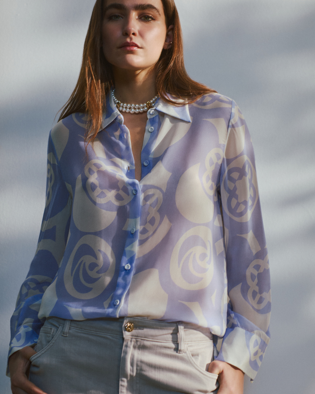 Блузка из вискозного жоржета