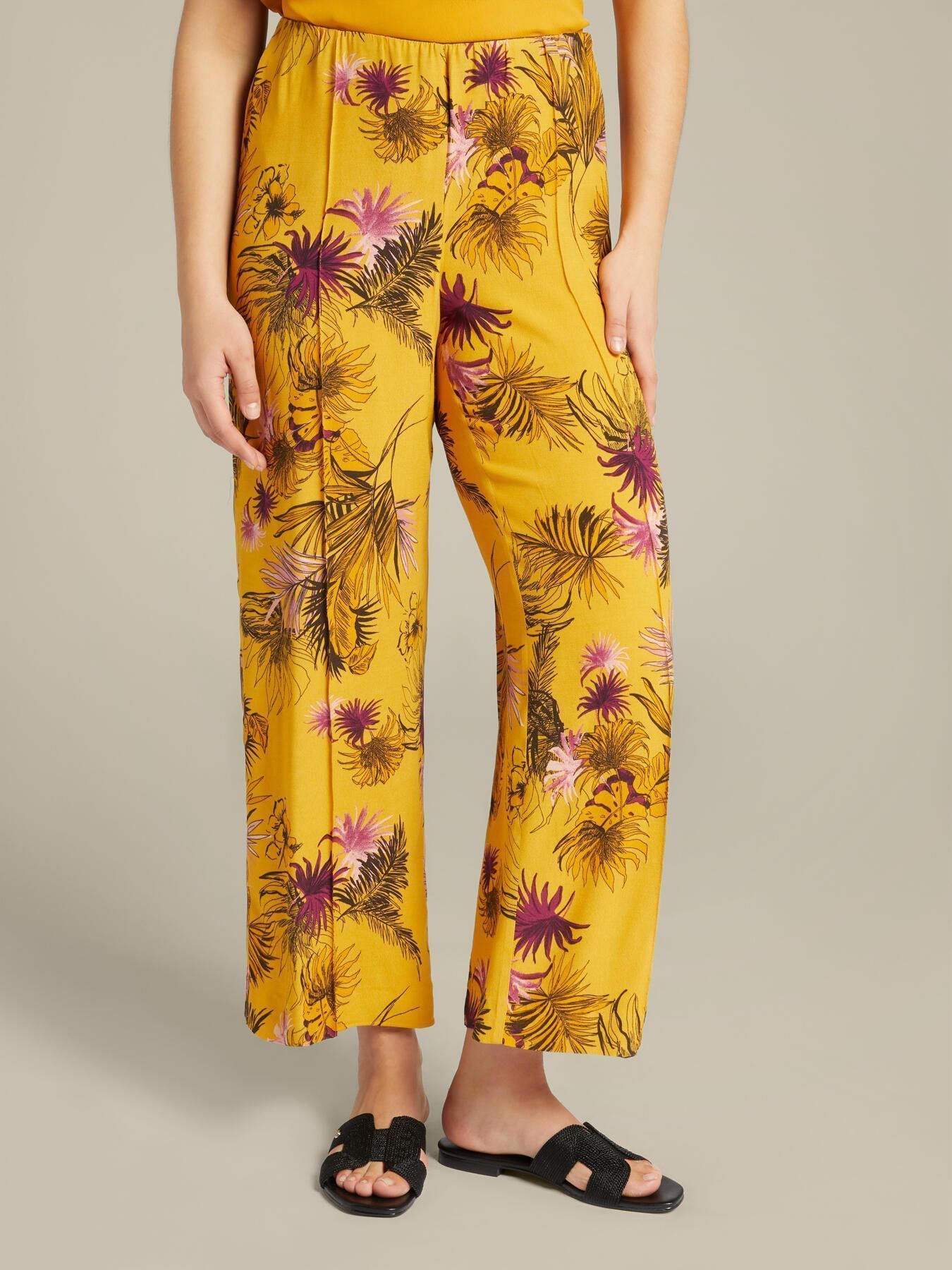 Брюки прямые с принтом