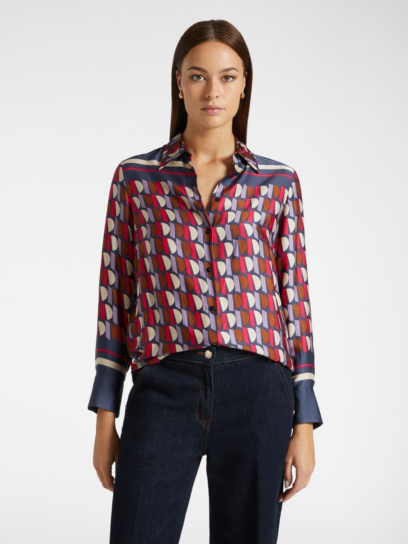 Брюки палаццо бордовые Elena Mirò