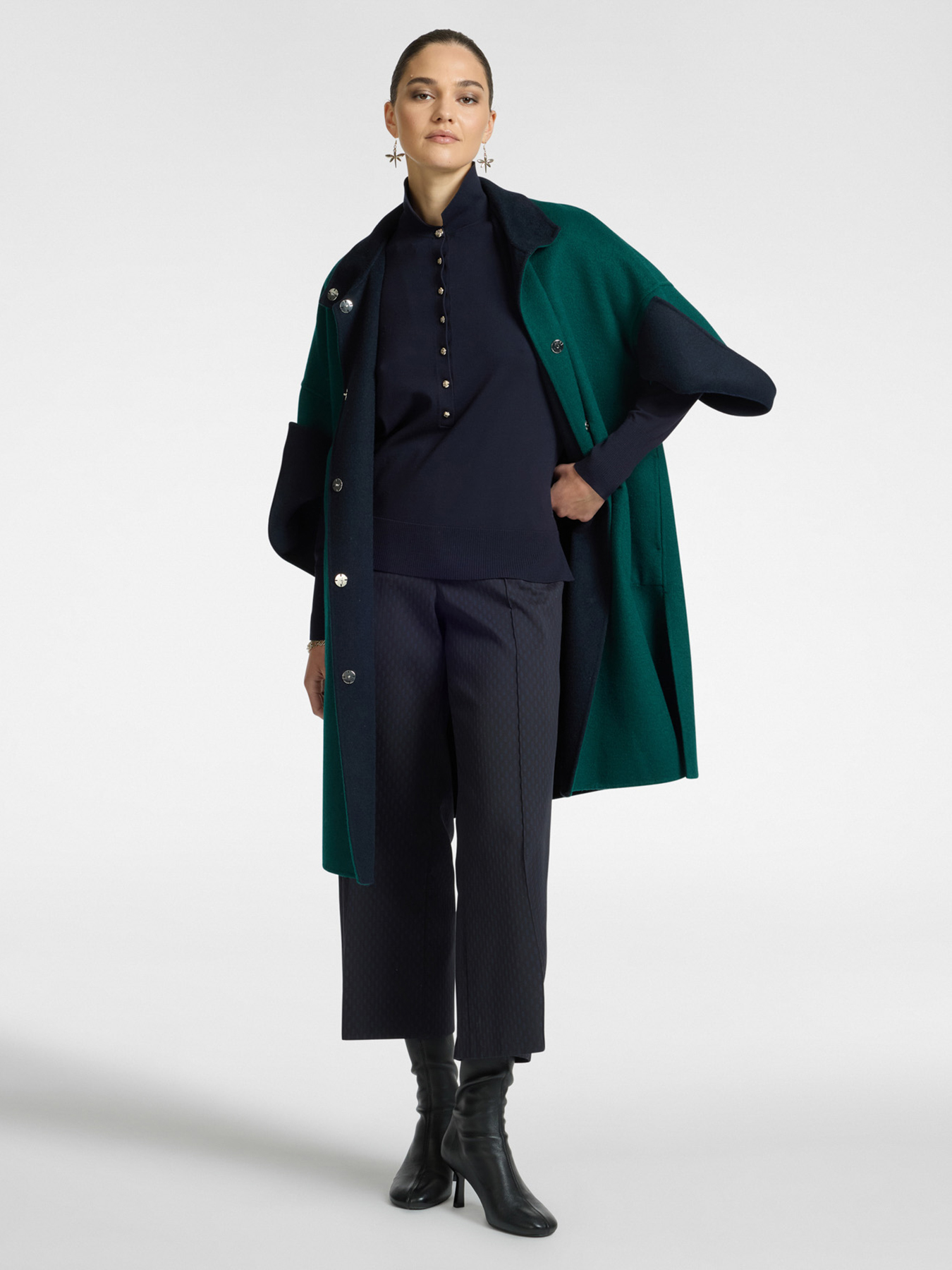 Укороченные брюки-стрейч