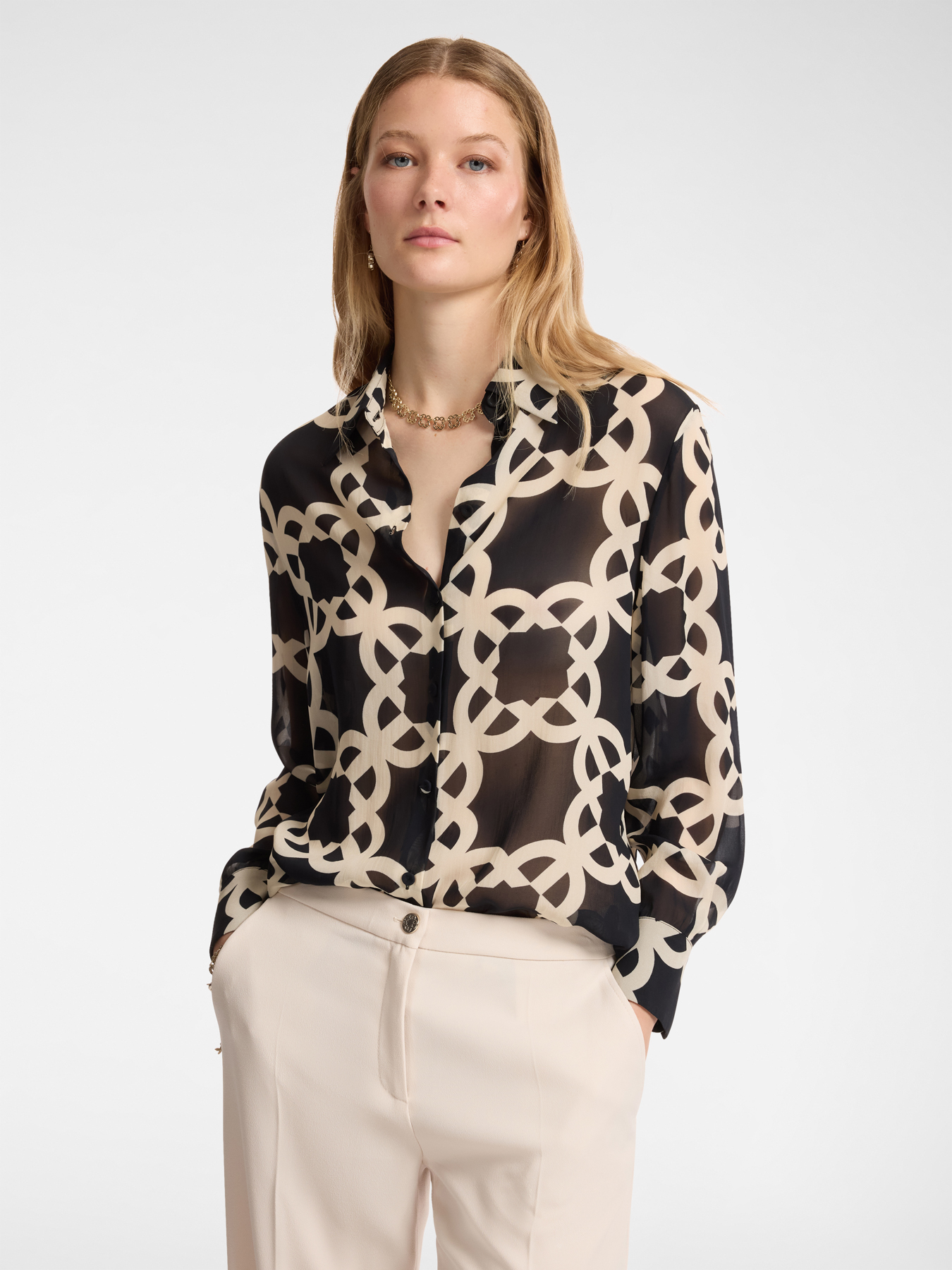 Блузка из эко-вискозного жоржета