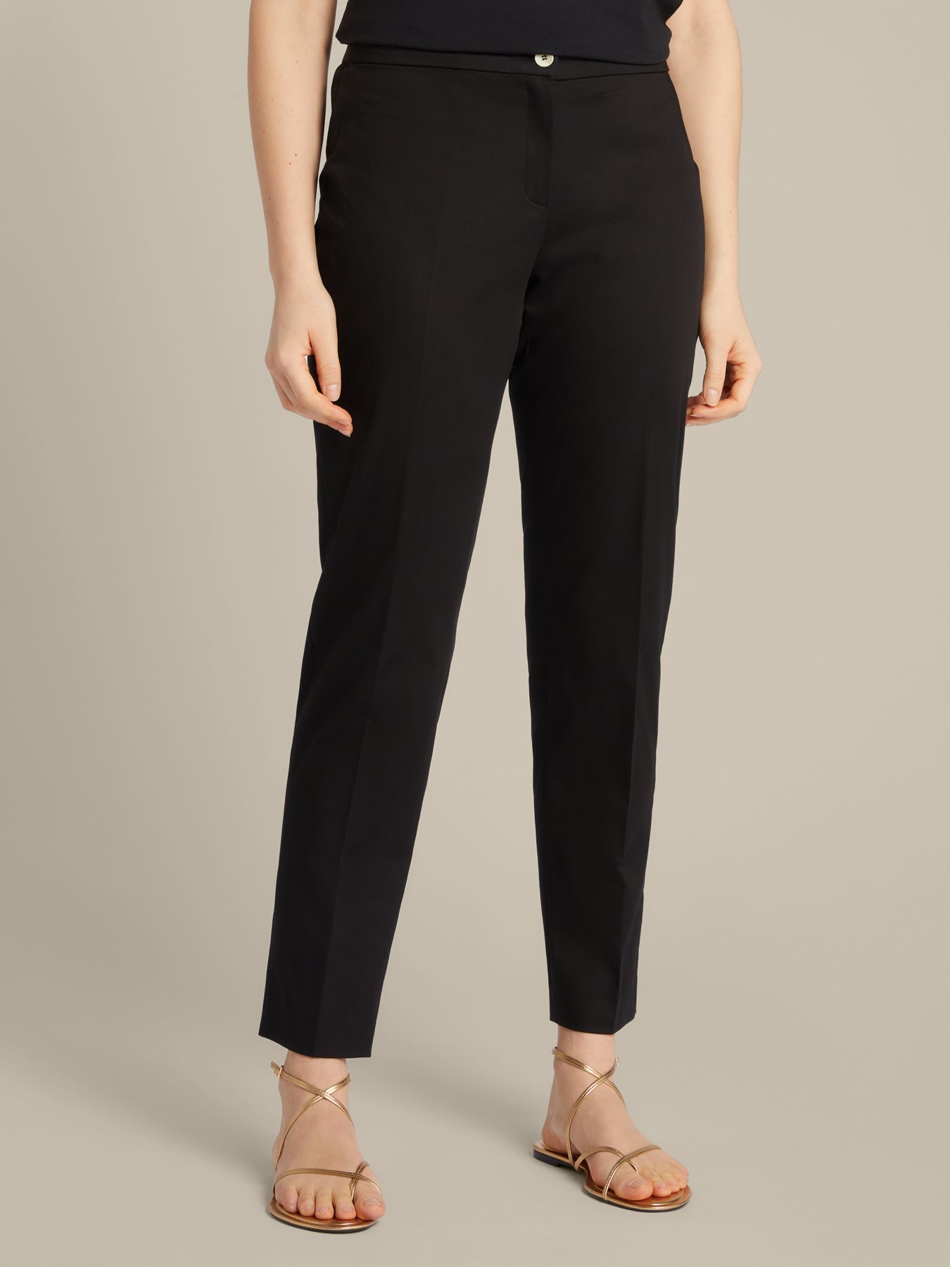 Топ из хлопка черный Elena Mirò