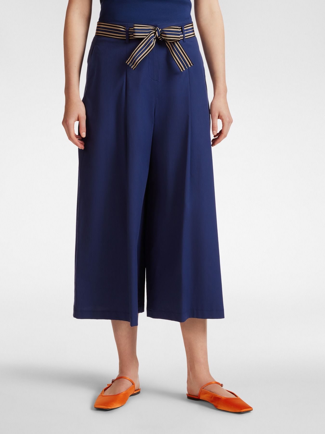 Брюки-кюлоты из эластичного хлопка