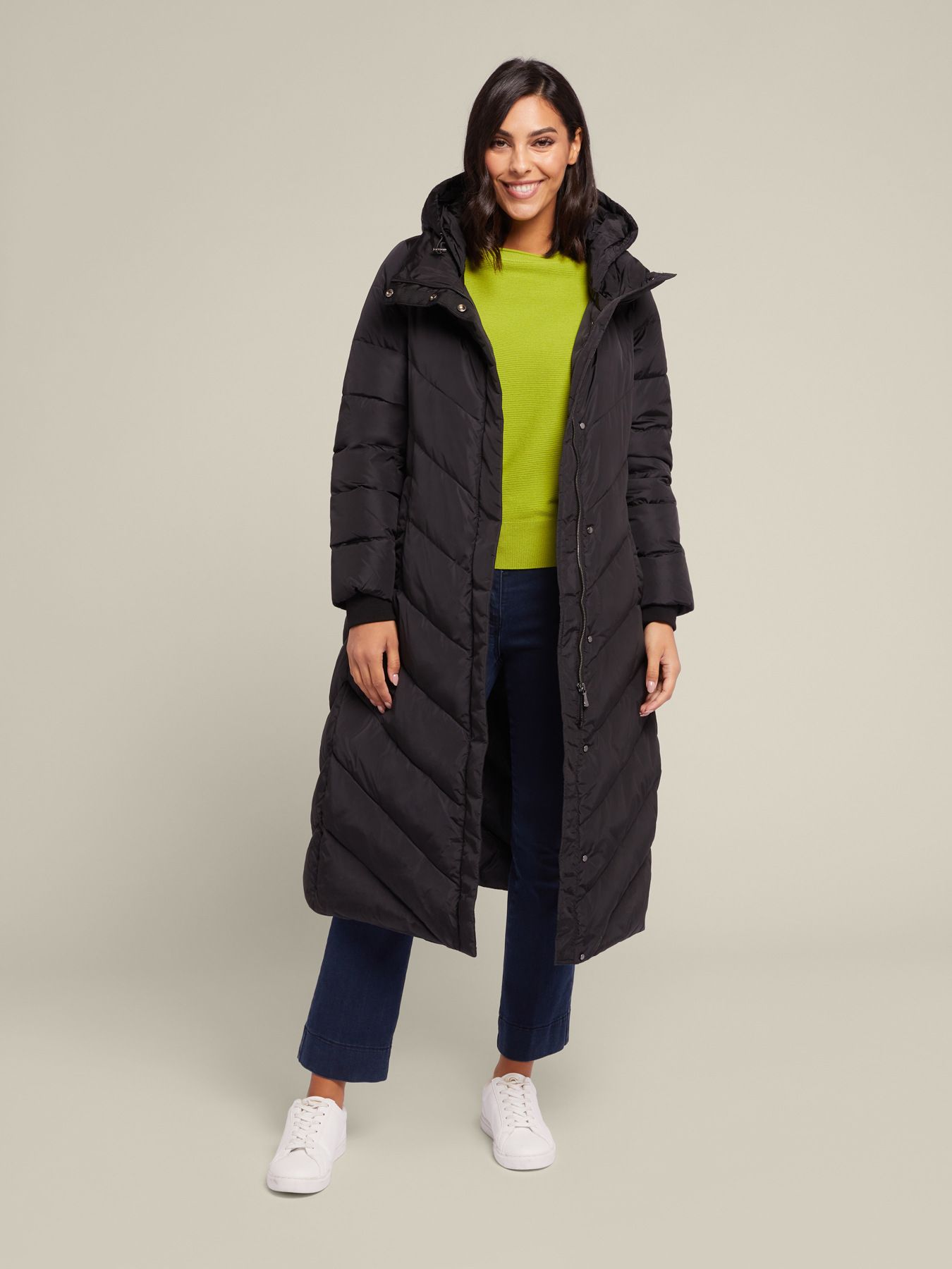 Стеганое пуховое пальто